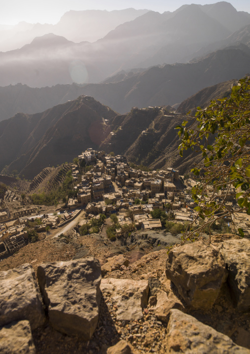 Fortified village in the mountain, Hajjah Governate, Hajjah, Yemen
