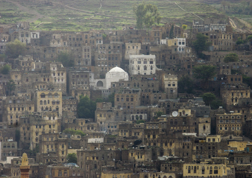 Fortified village in the mountain, Ibb Governorate, Jibla, Yemen