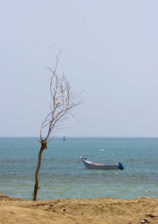 Fishing boat on the sea, Taiz Governorate, Mokha, Yemen