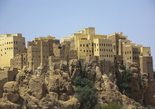 Mudbrick village, Hadhramaut, Khaila, Yemen