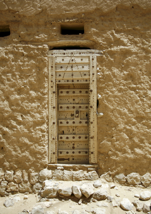 Wooden door of a traditional house, Hadhramaut, Seiyun, Yemen