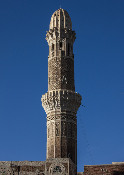 Mosque minaret, Amanat Al-Asemah, Sanaa, Yemen