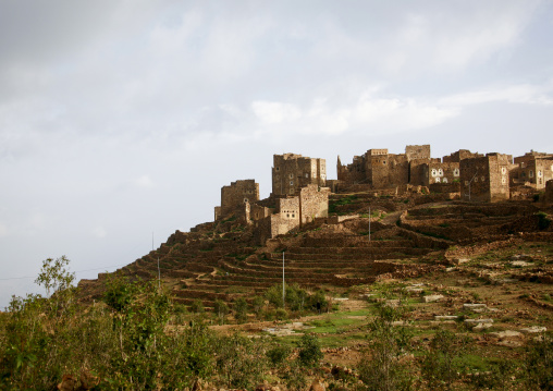 Fortified village in the mountain, Amran Governorate, Shaharah, Yemen