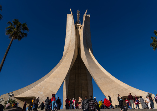 Tourists in Martyrs Memorial, North Africa, Algiers, Algeria