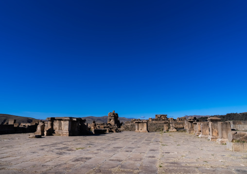 Forum in the Roman ruins of Djemila, North Africa, Djemila, Algeria