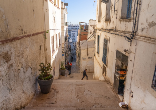 Streetscape in the Casbah of Algiers, North Africa, Algiers, Algeria