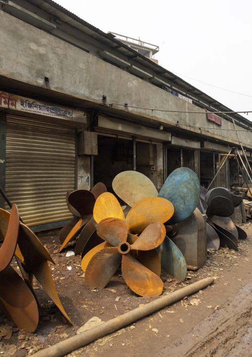 Propellers at Dhaka Shipyard, Dhaka Division, Keraniganj, Bangladesh