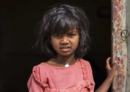 Portrait of a Santal tribe girl, Sylhet Division, Kamalganj, Bangladesh