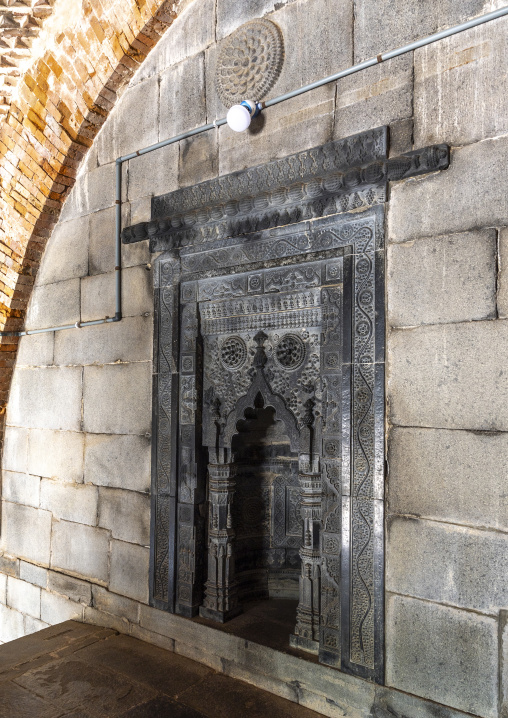 Mihrab in the Kusumba Mosque, Naogaon District, Manda Upazila, Bangladesh