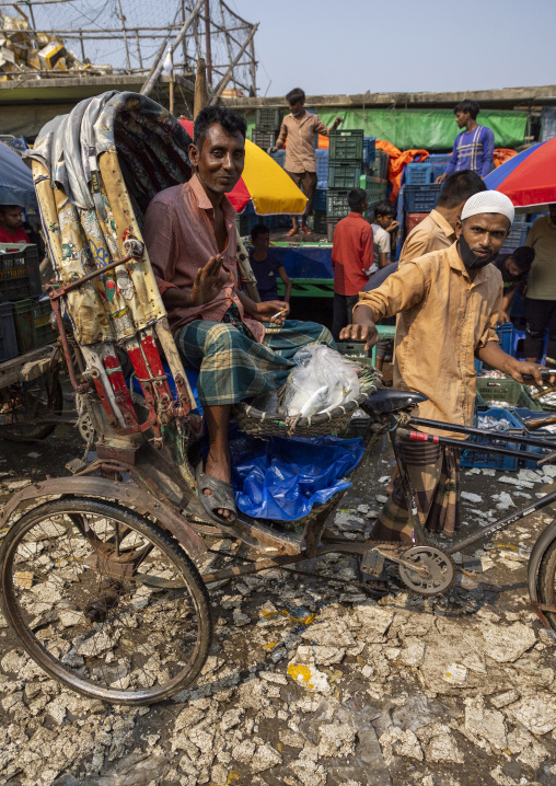 Rickshaw in the fish market, Chittagong Division, Chittagong, Bangladesh