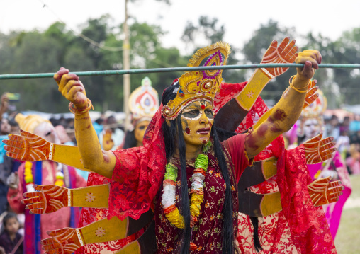 Parvati the wife of Shiva in Charak Puja hindu festival, Sylhet Division, Kamalganj, Bangladesh