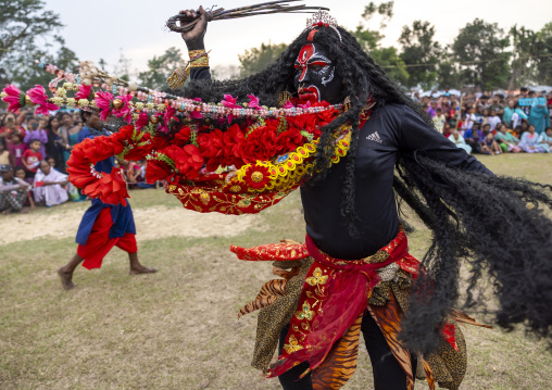 Goodess Kali during Charak Puja hindu festival, Sylhet Division, Kamalganj, Bangladesh