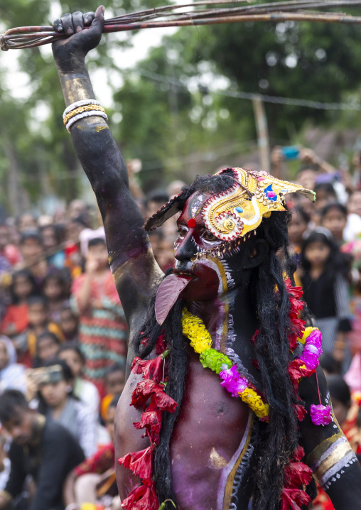Goddess Kali during Charak Puja hindu festival, Sylhet Division, Kamalganj, Bangladesh