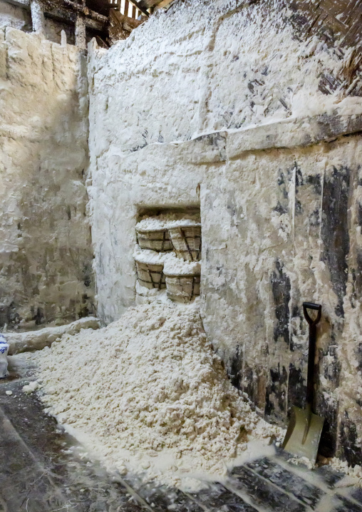 Baskets filled with salt in a factory, Chittagong Division, Chittagong, Bangladesh