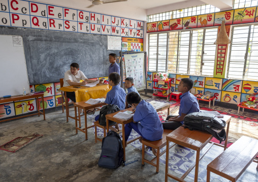 Bawm ethnic group pupils in school, Chittagong Division, Bandarban, Bangladesh