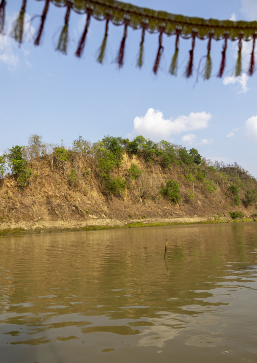 View of River Sangu flowing through Chittagong Hill Tracts, Chittagong Division, Rowangchhari, Bangladesh