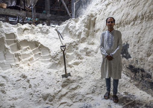 Bangladeshi director of a salt factory, Chittagong Division, Chittagong, Bangladesh