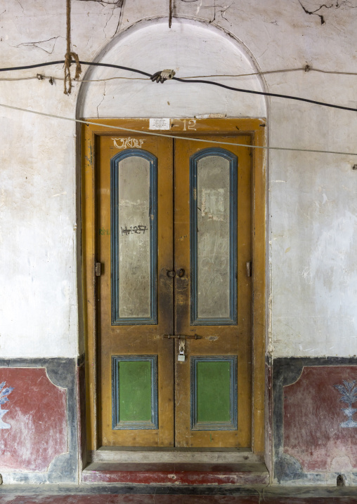 Door in old heritage house at Pakutia Zamindar Bari, Dhaka Division, Nagarpur, Bangladesh