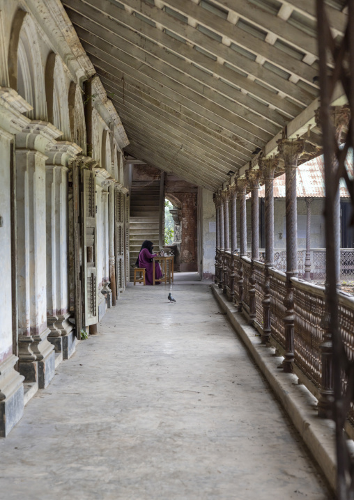 Veiled women in an heritage house at Pakutia Zamindar Bari, Dhaka Division, Nagarpur, Bangladesh