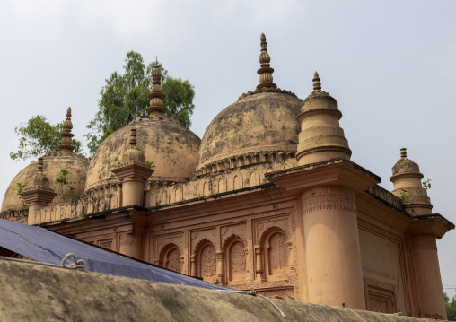 Mithapukur three domed red mosque, Rangpur Division, Mithapukur, Bangladesh