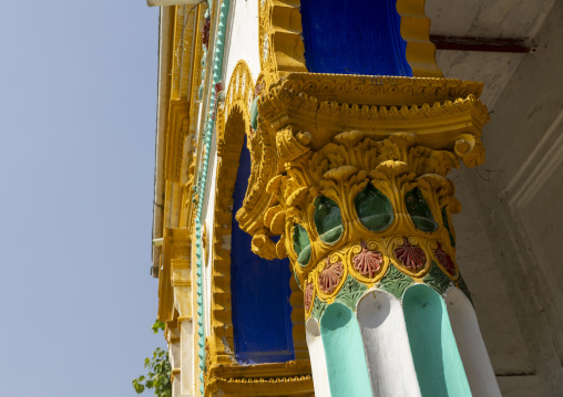Hindu temple column in Dinajpur Rajbari complex, Rajshahi Division, Dinajpur, Bangladesh