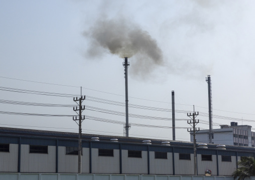 Smoke coming out of a factory, Rajshahi Division, Dinajpur, Bangladesh