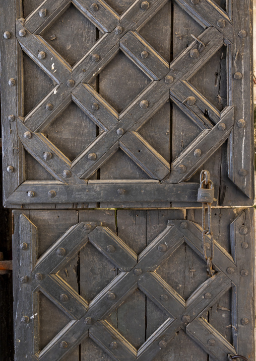 Puthia Rajbari palace wooden door, Rajshahi Division, Puthia, Bangladesh