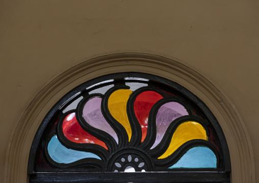 Stained glass in Natore Rajbari, Rajshahi Division, Natore, Bangladesh