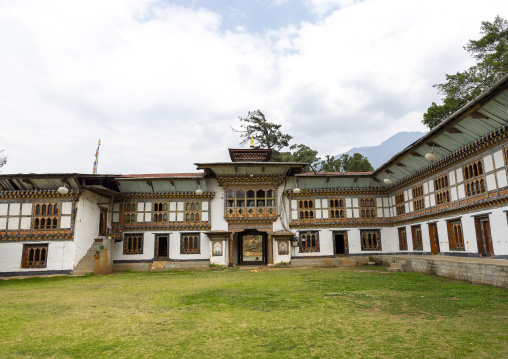 Nyenzer Lhakhang courtyard, Thedtsho Gewog, Wangdue Phodrang, Bhutan