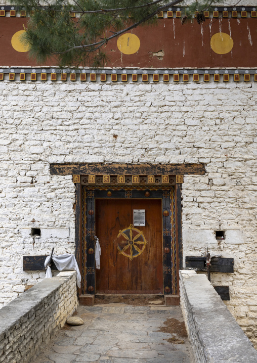 Tachog Lhakhang monastery door, Wangchang Gewog, Paro, Bhutan