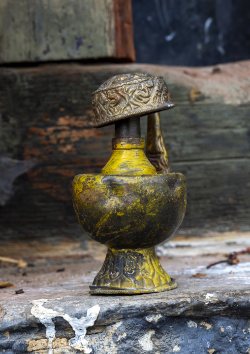 Lamp in Kurjey Lhakang, Chhoekhor Gewog, Bumthang, Bhutan