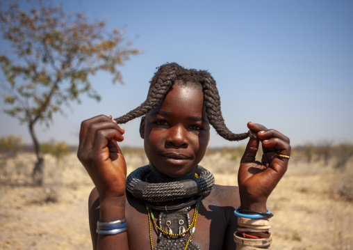 Himba tribe girl, Cunene province, Oncocua, Angola