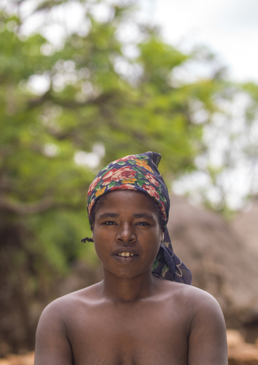 Portrait of a konso tribe woman, Konso, Omo valley, Ethiopia