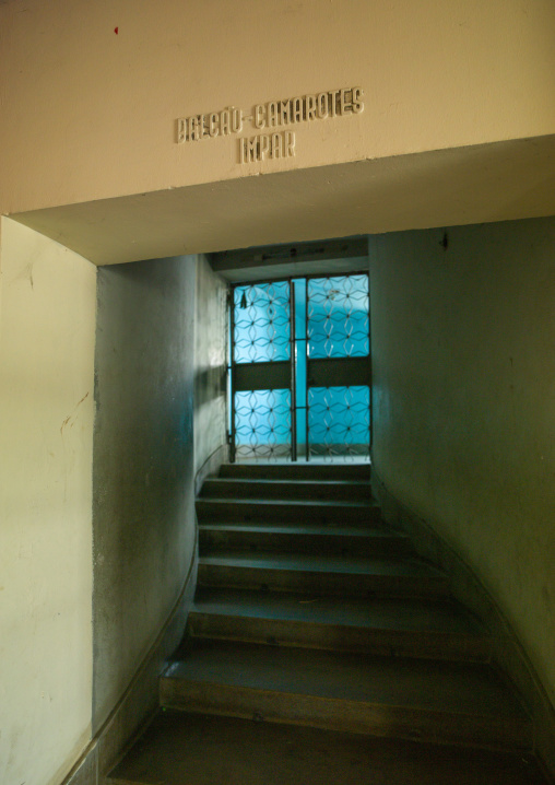 Stairs in an old portuguese cinema theater, Benguela Province, Benguela, Angola