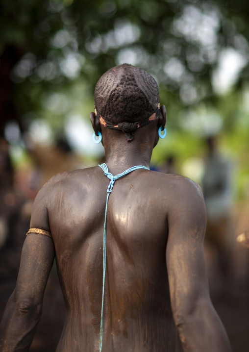 Bodi man during kael new year ceremony, Omo Valley, Hana Mursi, Ethiopia