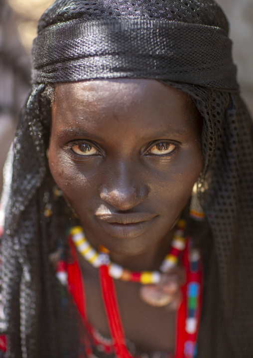 Portrait of a Karrayyu tribe woman with facial scarifications, Oromia, Metehara, Ethiopia