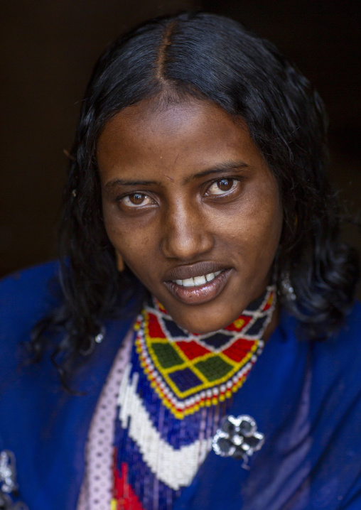 Portrait of a Borana tribe woman, Oromia, Ola Alakadjilo, Ethiopia