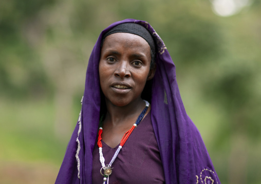 Oromo veiled woman portrait, Oromia, Adama, Ethiopia