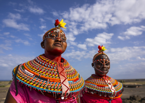 Rendille tribeswomen, Turkana lake, Loiyangalani, Kenya