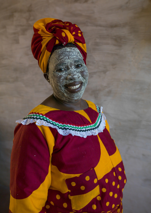 Woman with muciro face mask, Ibo island, Nampula province, Mozambique