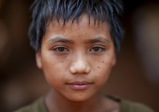 Portrait of a Akha minority boy, Luang Namtha, Muang Sing, Laos