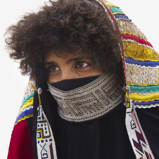 Veiled Rashaida eritrean tribe woman, Northern Red Sea, Massawa, Eritrea