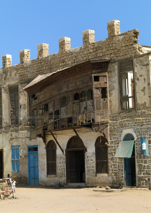 Mashrabiya on Aba Hamdun house, Northern Red Sea, Massawa, Eritrea