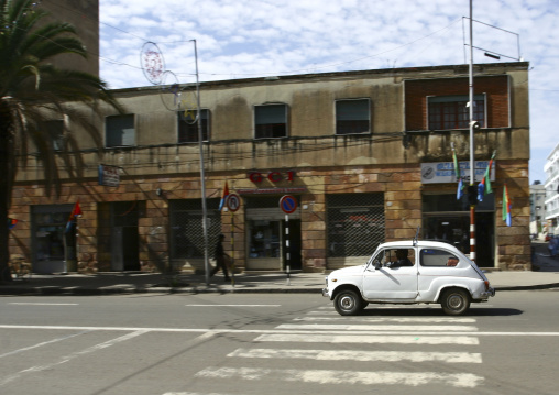 Fiat car on harnet avenue, Central Region, Asmara, Eritrea