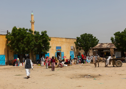 Small market in front of the mosque, Gash-Barka, Agordat, Eritrea