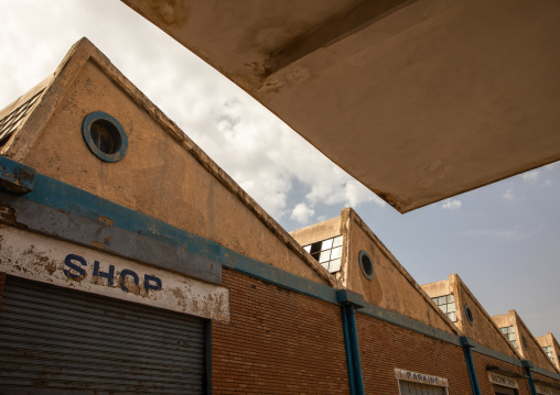 Old FIAT garage now used as a parking, Central region, Asmara, Eritrea