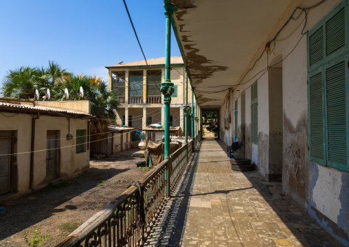 Old colonial building from the italian era, Northern Red Sea, Massawa, Eritrea
