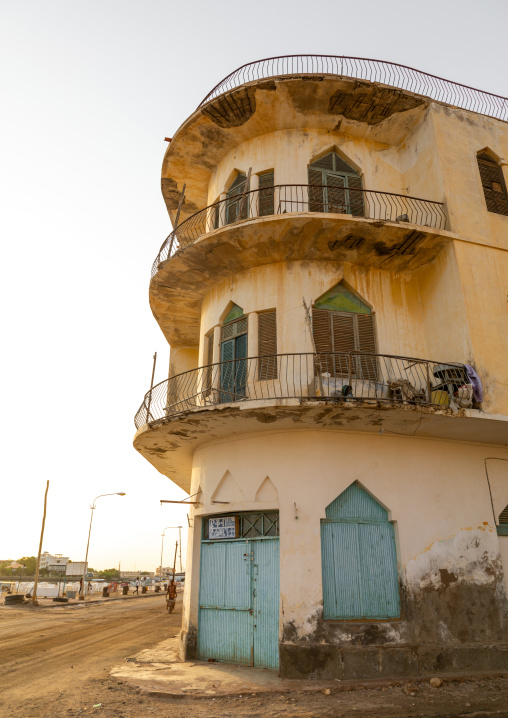 Old colonial building from the italian era, Northern Red Sea, Massawa, Eritrea