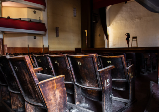 Seats inside the old opera house from the italian colonial times, Central region, Asmara, Eritrea