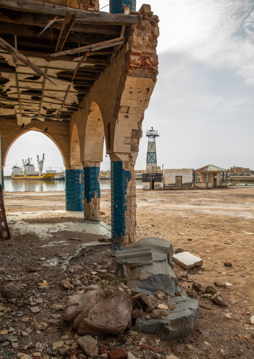Ruins of the old palace of Haile Selassie, Northern Red Sea, Massawa, Eritrea